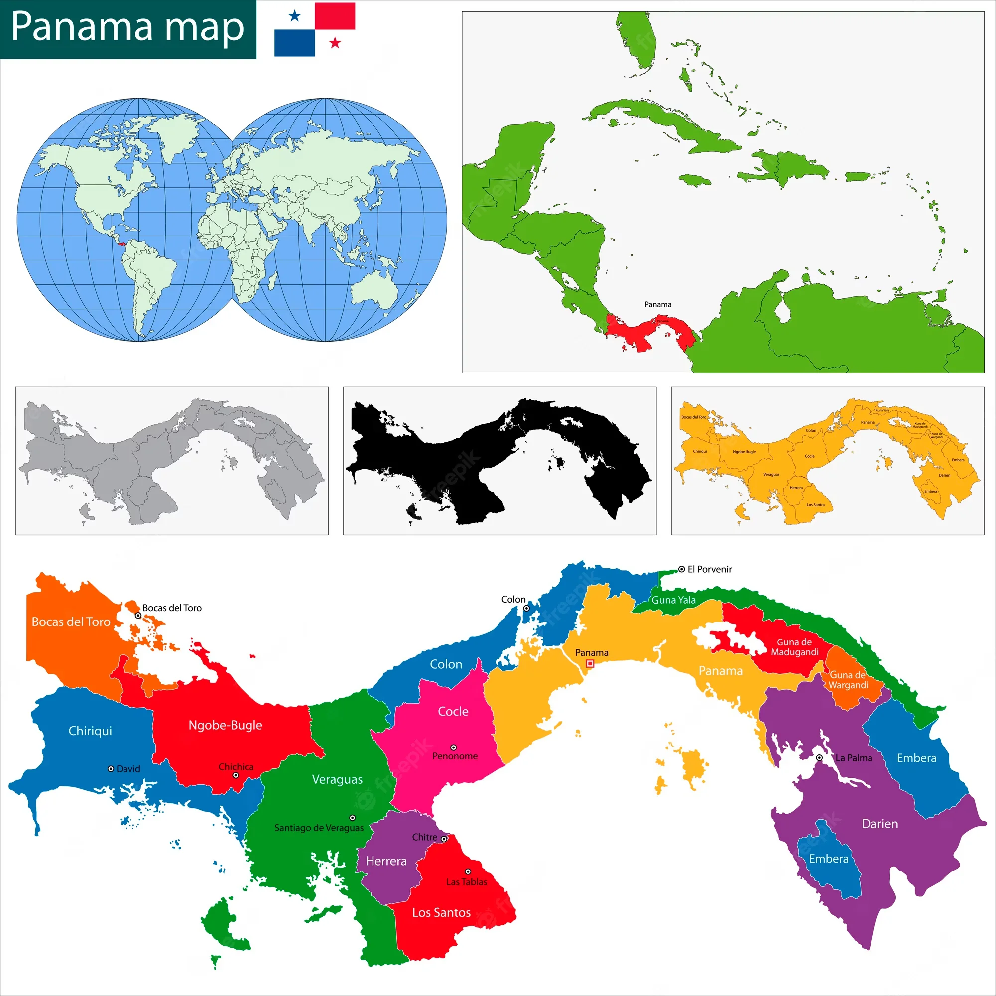 Carte du Panama