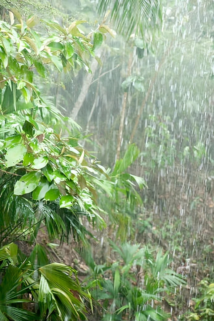 De fortes pluies dans la jungle, Panama, Gamboa Soberania, parc national de réserve